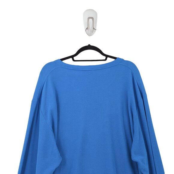 NN07 Men XXL Kurt Tee Blue Coral No Nationality Long Sleeve Cotton Modal Jersey - Picture 7 of 7